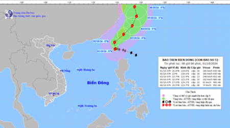 TIN BÃO TRÊN BIỂN ĐÔNG (Cơn bão số 5)